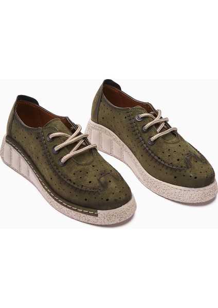 Juli Haki Süet Bağcıklı Günlük Kadın Ayakkabı fırsatları