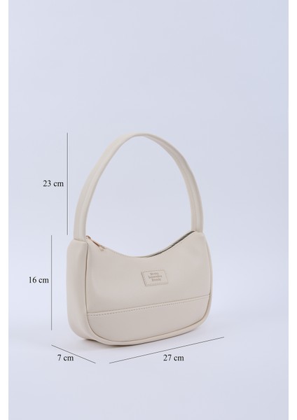 Krem SHK229 Suni Deri , Fermuarlı Tek Bölmeli , Baget Model El, Kol ve Omuz Çantası fiyatları