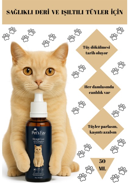 Plus B Kedi Tüy Dökülmesi Önleyici & Deri Sağlığı Damlası Biotin, Çinko ve B Vitamini 50 ml modelleri
