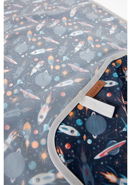 Proof Sıvı Geçirmez 140X140 cm Bebek Çocuk Oyun Etkinlik Aktivite Beslenme Örtüsü Galaxy fırsatları