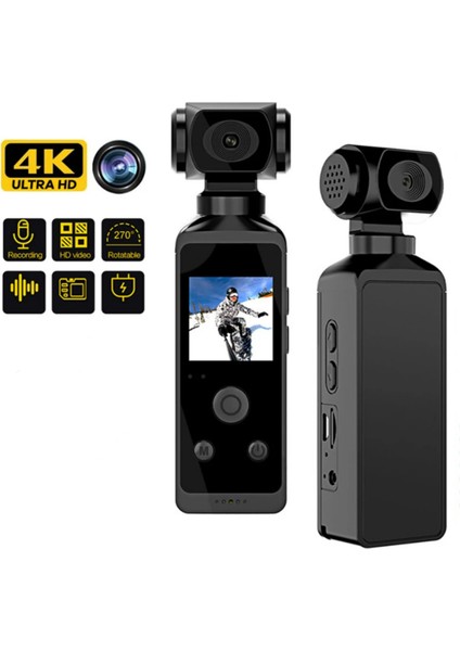 K850H 4K Kameralı 3 Eksen Gimbal Sabitleyici Video Kaydedicili 1,3 Inç LCD Ekran, 16MP fiyatları