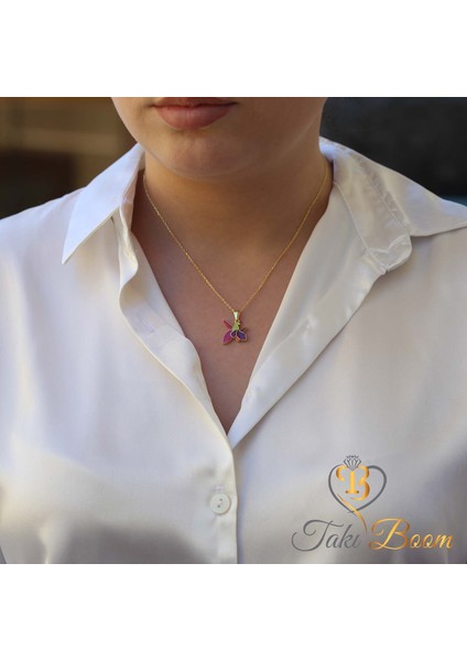 Renkli Mineli Hari Bülbül Gümüş Kolye fırsatları