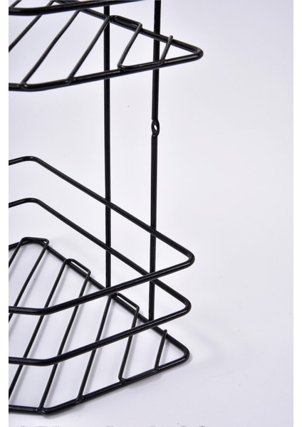 2 Katlı Siyah Banyo Duş Köşeliği Uzun Ömürlü Şampuanlık | Duşakabin Düzenleyici modelleri