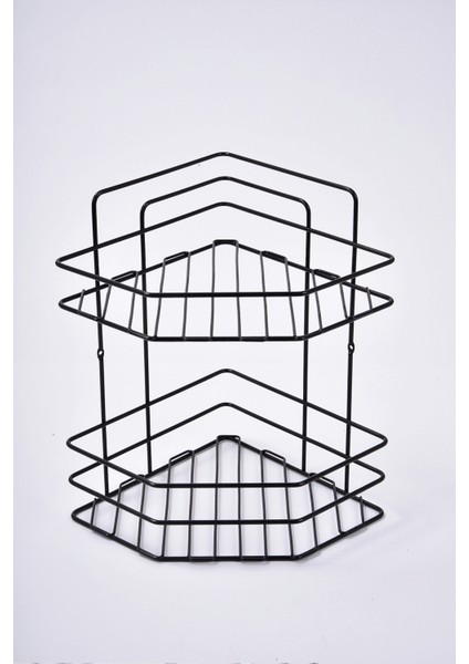 2 Katlı Siyah Banyo Duş Köşeliği Uzun Ömürlü Şampuanlık | Duşakabin Düzenleyici indirimleri