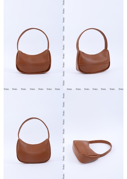 Taba SHK229 Suni Deri , Fermuarlı Tek Bölmeli , Baget Model El, Kol ve Omuz Çantası