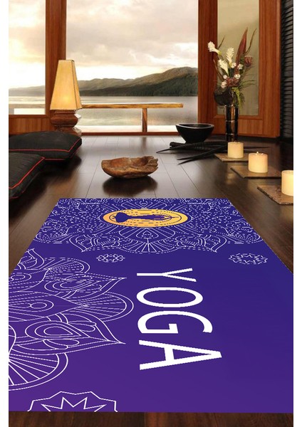 Dijital Baskılı Kaymaz Taban 8 Mm Pilates Yoga Matı Egzersiz Minderi