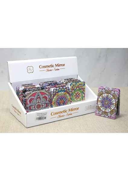 Taşlı El Aynası Dikdörtgen Ince ALK3736