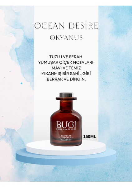 Ocean Desire Ev Oda Ortam Kokusu, Çubuklu Oda Kokusu Okyanus Çiçeği 150ML Yoğun Kalıcılık fiyatları