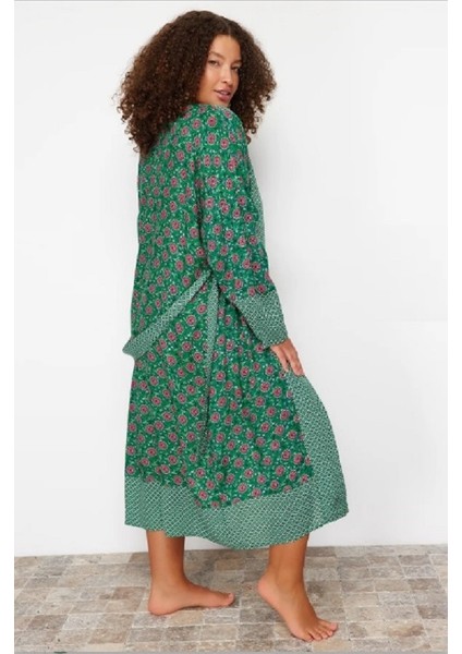 Kadın Çok Renkli Kuşaklı Büyük Beden Kimono&kaftan modelleri