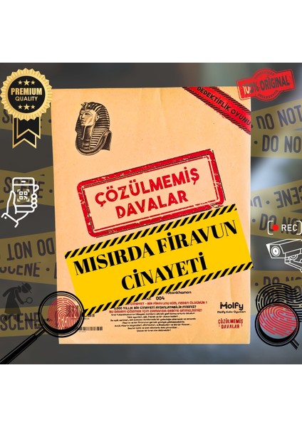 Dedektif Oyunu-Çözülmemiş Davalar Oyunu-Gizem Bulmaca Oyunu-Firavun Tutankhamon