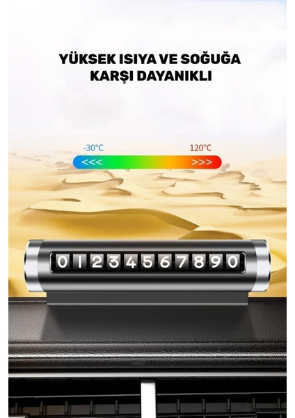 Alüminyum Kasa Çevirmeli Araç Içi Park Telefon Numaratör Parkmatik (Siyah) Tüm Araçlara Uyumlu indirimleri