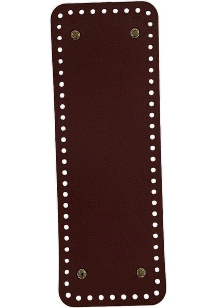 Dikdörtgen Suni Deri ÖRGÜ Çanta Tabanı Bordo -25CMUZUNLUK-10,5CMGENİŞLİK