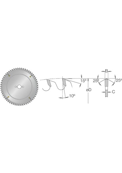 303X3.3/2.4/30 Z:60 Oluklu testere fiyatları