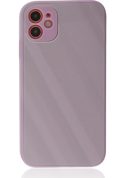 Iphone 12 Kılıf Glass Kapak - Mor Arbkd