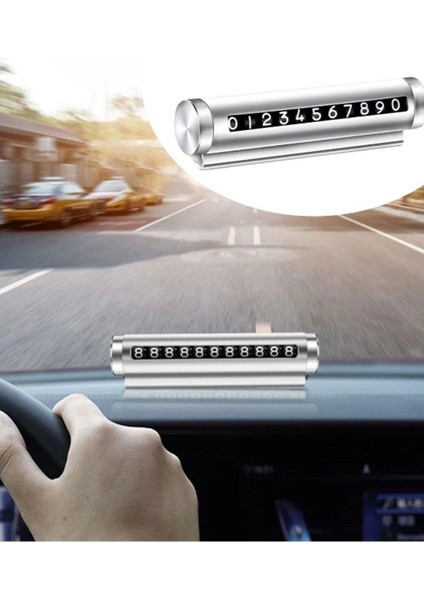 Metal Kasa Numara Çevirmeli Araç Içi Telefon Numaratör Park Numarası Parkmatik Araba Numaratör fırsatları