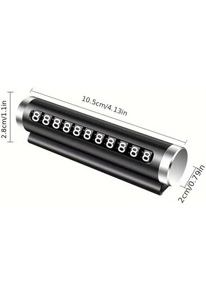 Metal Kasa Numara Çevirmeli Araç Içi Telefon Numaratör Park Numarası Parkmatik Araba Numaratör