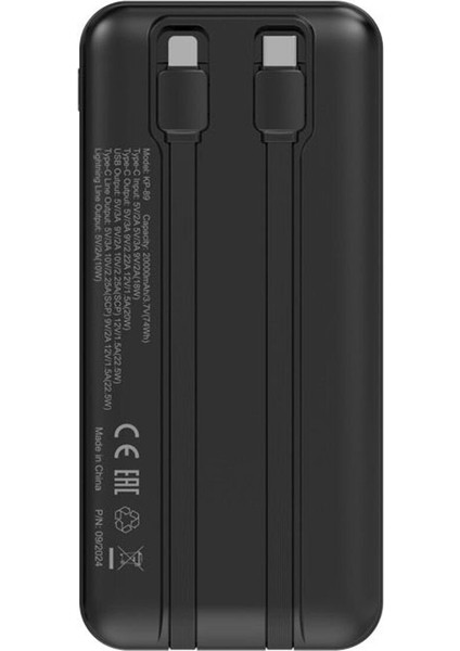 10.000 Mah Powerbank 22.5W Hızlı Şarj Destekli Siyah Renk fırsatları