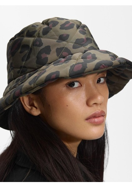 Leopar Desenli Bucket Şapka