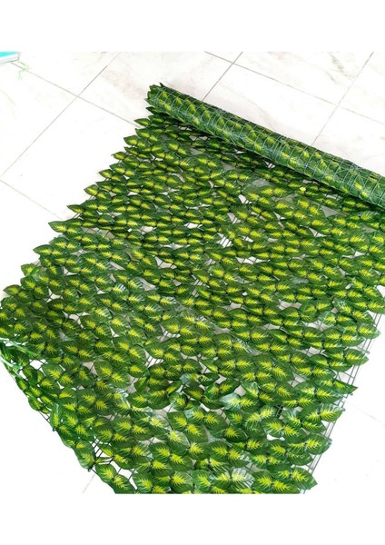 Yeşil Yapraklı Bahçe Çiti ve Paravan, 100X300 Cm, Doğal Görünümlü Dekorasyon