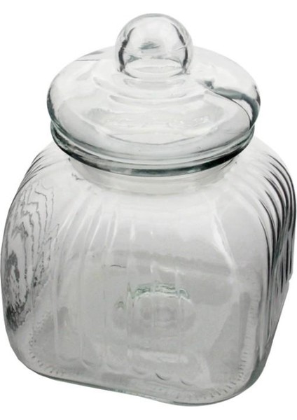 Cam Bakliyat Kavanozu Vakumlu Cam Kapaklı 4 Litre
