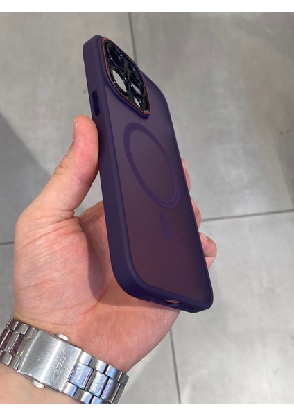 Iphone 14 Pro Max Uyumlu Magsafe Şarj Destekli Sert Mika Silikon Kılıf modelleri
