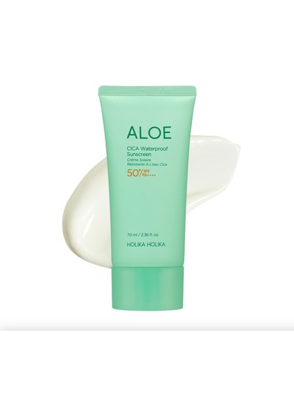 Aloe Cica Waterproof Sunscreen SPF50+ ( Hassas Ciltler Için Suya ve Tere Dayanıklı Güneş Kremi 70ML)
