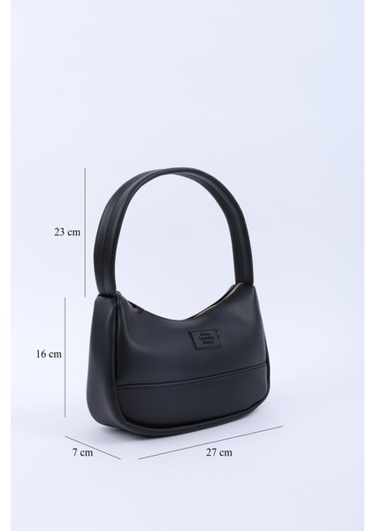 Siyah SHK229 Suni Deri , Fermuarlı Tek Bölmeli , Baget Model El, Kol ve Omuz Çantası fiyatları