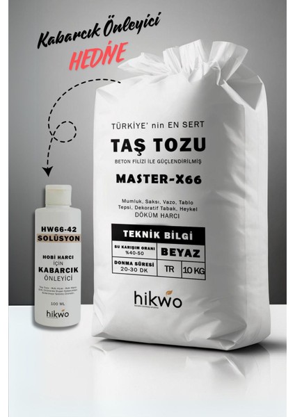 Yüksek Güçlü ve Hızlı Donan Mumluk Döküm Harcı 10 Kg, Taş Tozu, Hobi Için Uygun