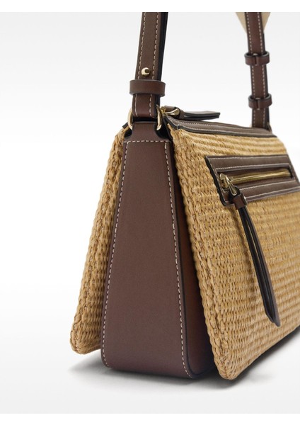 Hasır Çapraz Askılı Çanta