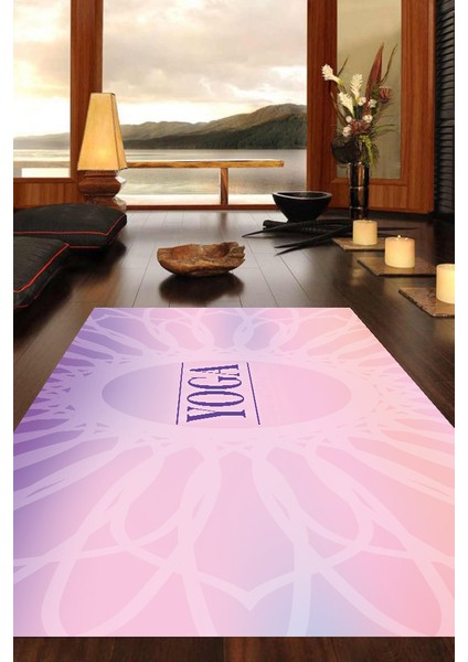 Dijital Baskılı Kaymaz Taban 8 Mm Pilates Yoga Matı Egzersiz Minderi