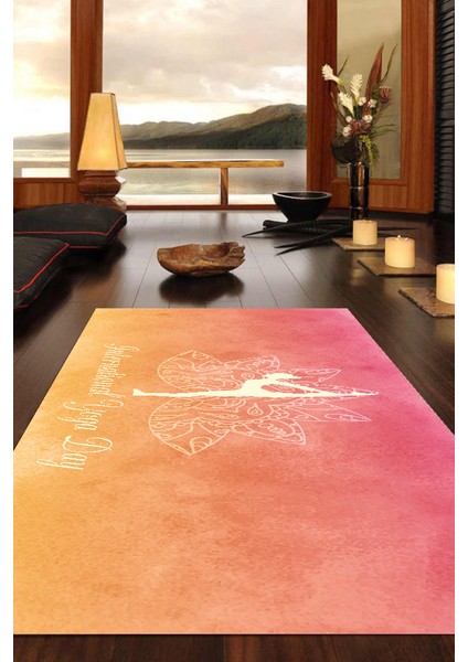 Dijital Baskılı Kaymaz Taban 8 Mm Pilates Yoga Matı Egzersiz Minderi