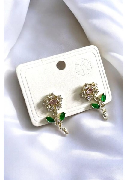 Papatya Taşlı Küpe 2 Cm.