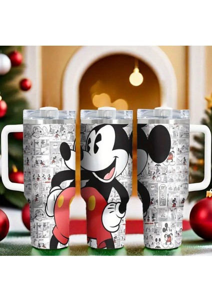 Mickey Mouse Quencher Tumbler | 40 Oz (1,18 Lt) Pipetli Quencher Termos