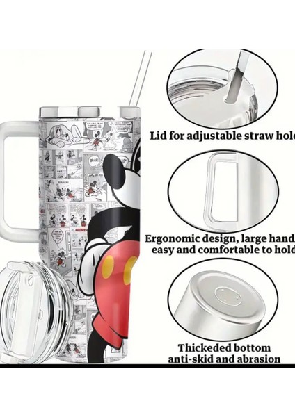 Mickey Mouse Quencher Tumbler | 40 Oz (1,18 Lt) Pipetli Quencher Termos modelleri