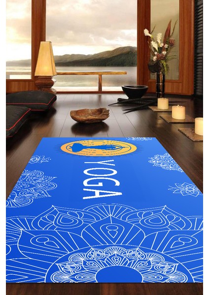 Dijital Baskılı Kaymaz Taban 8 Mm Pilates Yoga Matı Egzersiz Minderi