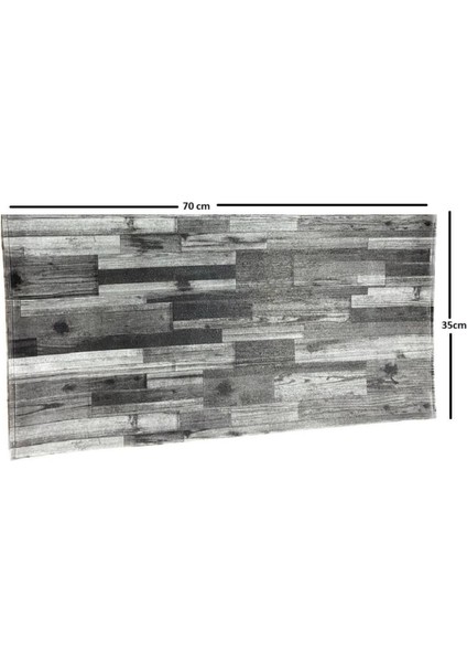 70X35CM Kendinden Yapışkanlı Gri Antrasit Estetik Duvar Paneli