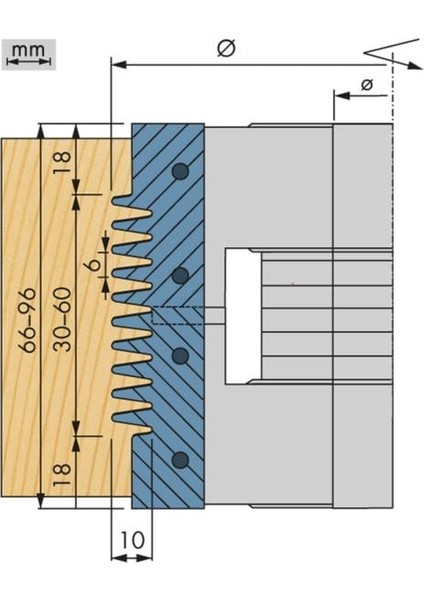140 mm Çap V Kurtağzı Göbekli Freze Bıçağı fiyatları