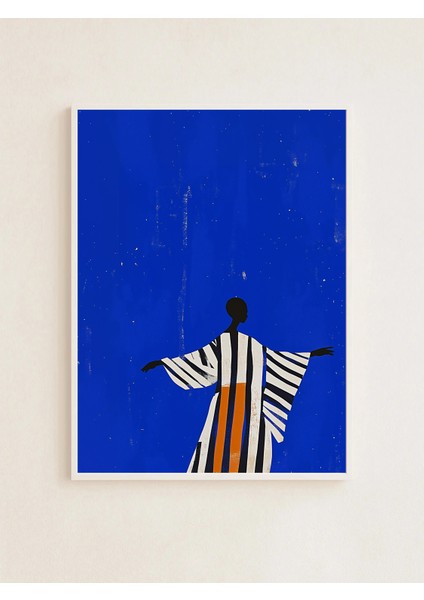 Celestial Stripes – Soyut Figüratif Poster – 30X40 cm | Çerçevesiz