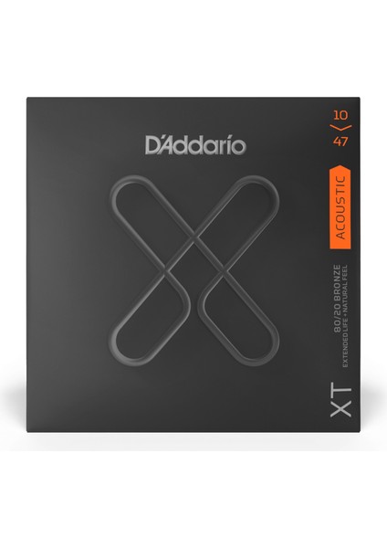 Daddarıo XTABR1047 Akustik Gitar Tel Seti, 80/20 X-Lıght