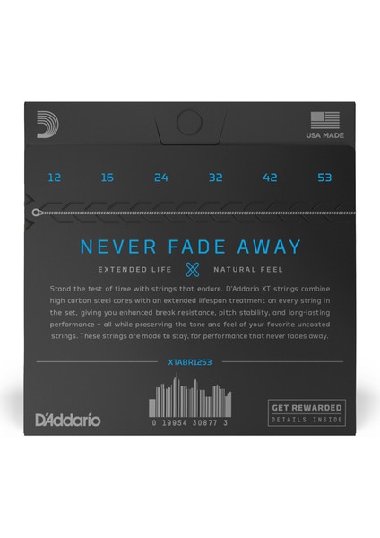 Daddarıo XTABR1253 Akustik Gitar Tel Seti, 80/20 Lıght fiyatları