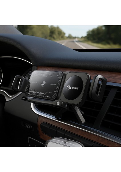 Automag 15W Magsafe Wireless Kablosuz Şarj Araç Magnetic Telefon Tutucu Iphone/samsung/android