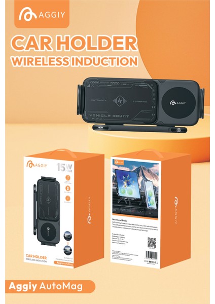 Automag 15W Magsafe Wireless Kablosuz Şarj Araç Magnetic Telefon Tutucu Iphone/samsung/android indirimleri