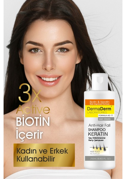 Biotin ve Keratin Etkili Vitaminli Şampuan 250 ml