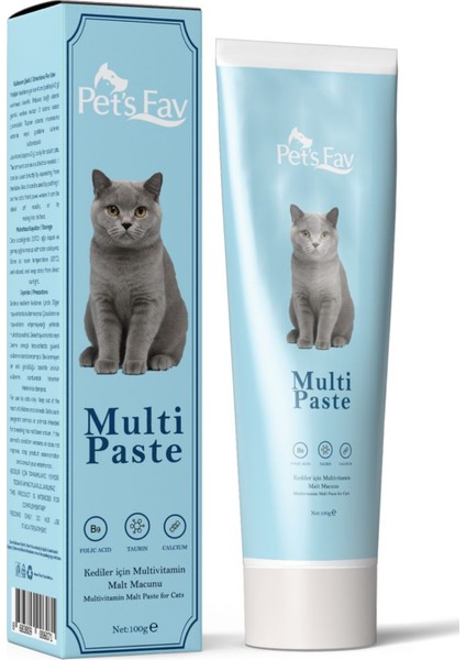 Kedi Malt Macunu Tüy Yumağı & Kusma Önleyici & Vitamin, Taurin ve Kalsiyum Destekli