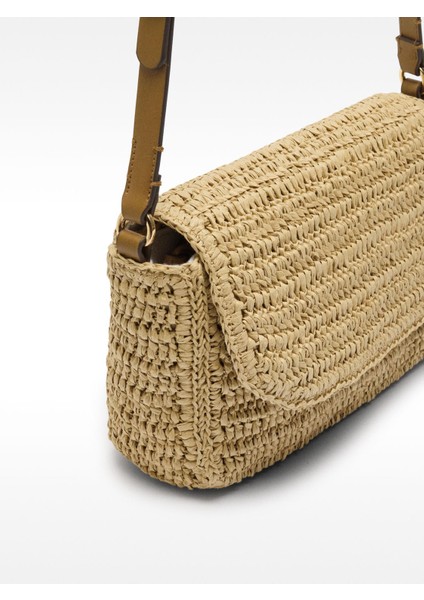 Hasır Efektli Kapaklı Çapraz Çanta fiyatları