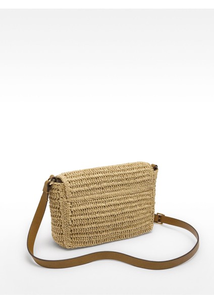 Hasır Efektli Kapaklı Çapraz Çanta modelleri