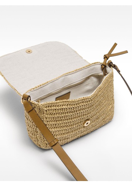 Hasır Efektli Kapaklı Çapraz Çanta fırsatları