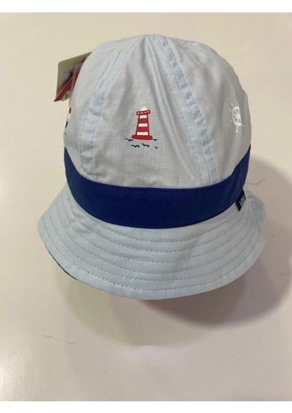 Şapka Fötr Deniz Feneri Baskılı Açık Mavi fiyatları