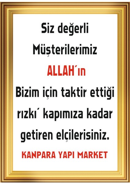 Rızık Kanvas Tablo Ev Duvar Salon Dükkan Ofis Hediyelik Dekarasyon Süsü fiyatları