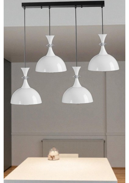 Akay 4 Lü Sıralı Beyaz Sarkıt